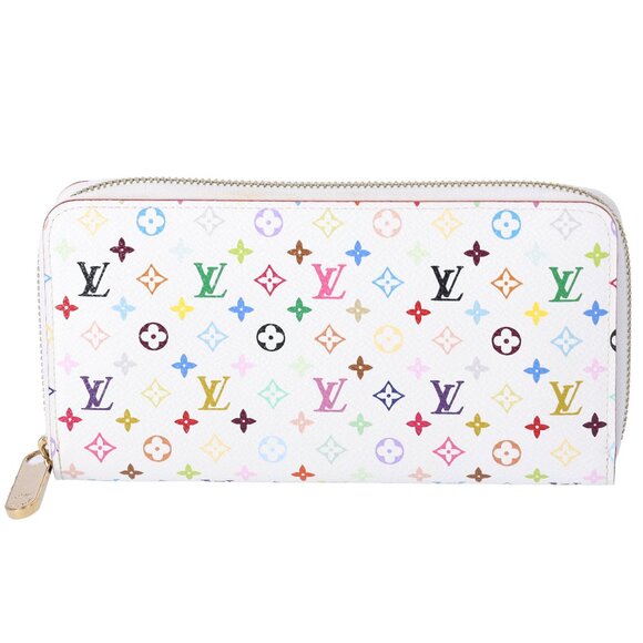 Louis Vuitton x Murakami Zippy Wallet White Monogram M60242 Figue Pink - Picture 1 of 6